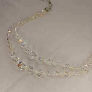 Vintage white crystal choker